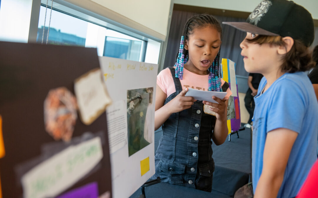 Students from across Southeast Michigan present their place-based learning to each other at the SEMIS Annual Community Forum in May 2024.