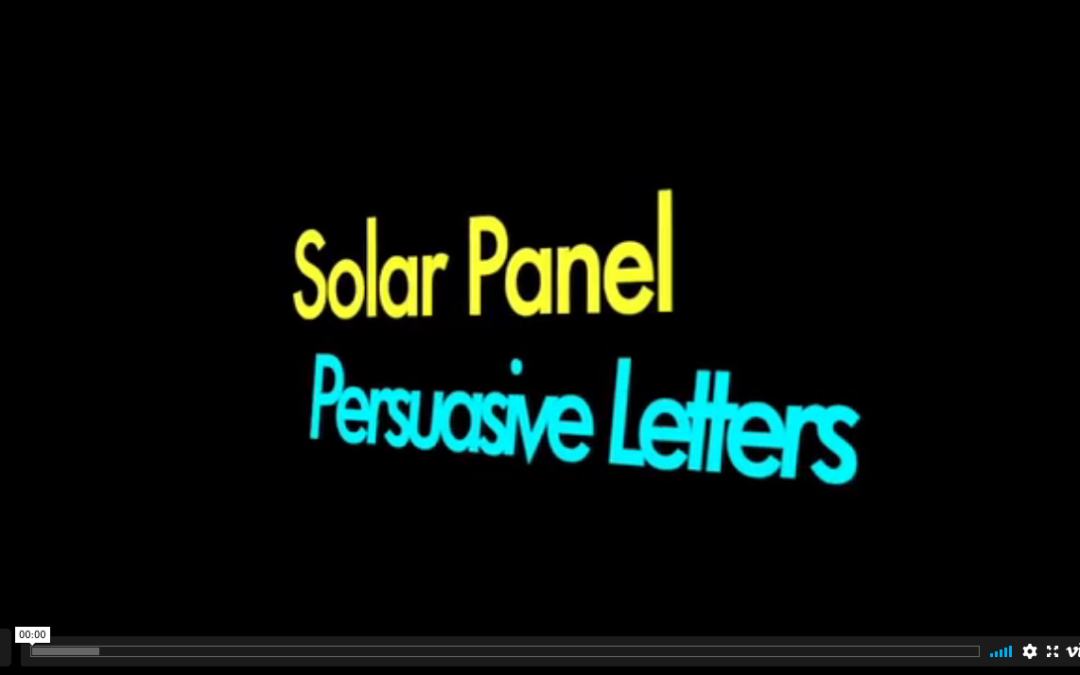Solar Panel Persuasive Letters